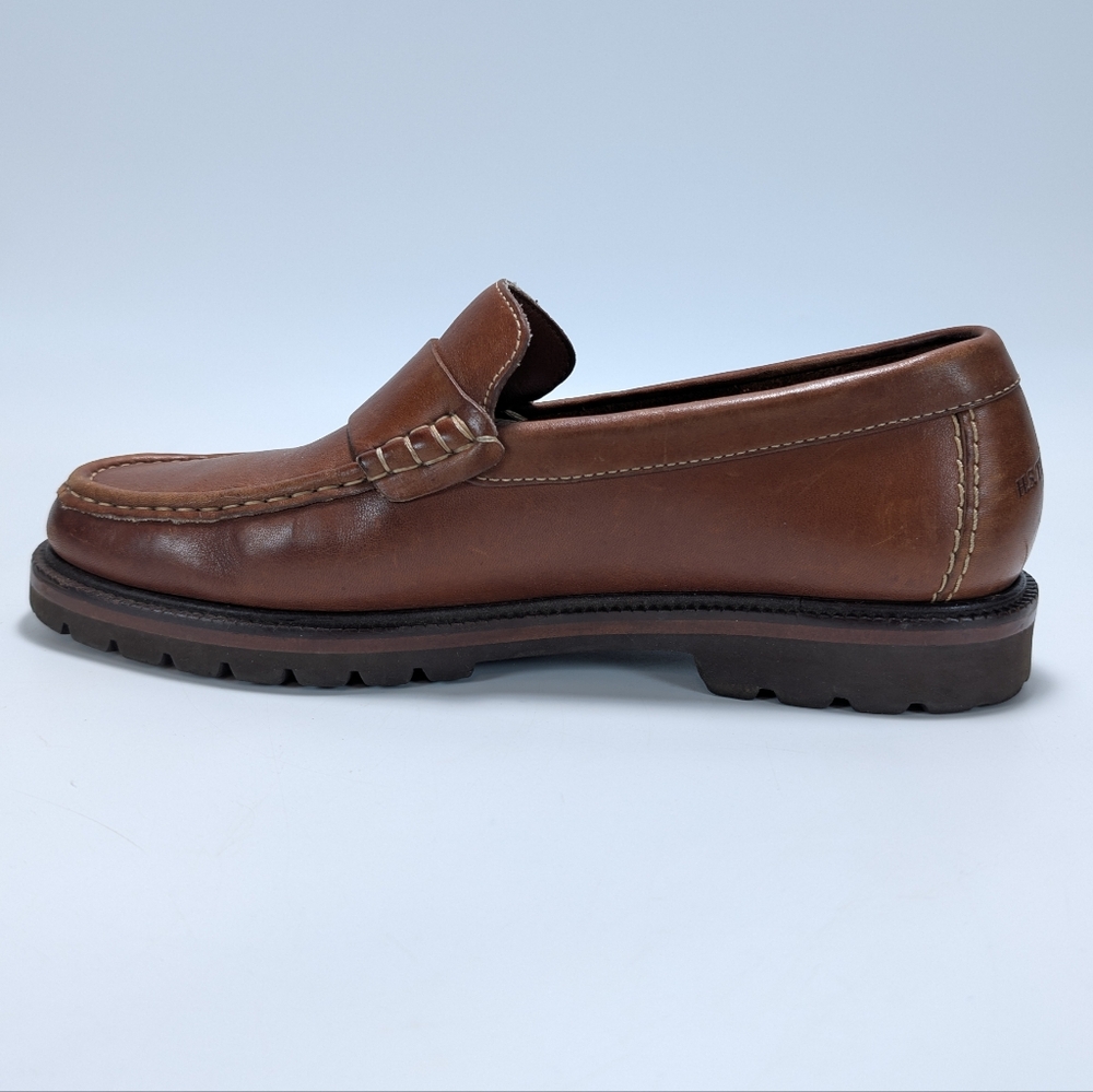 H.S. Trask & Co Brown Leather Slip On Loafers - Picture 6 of 11